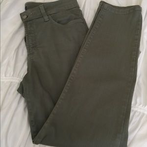 NYDJ jeans—olive color.
